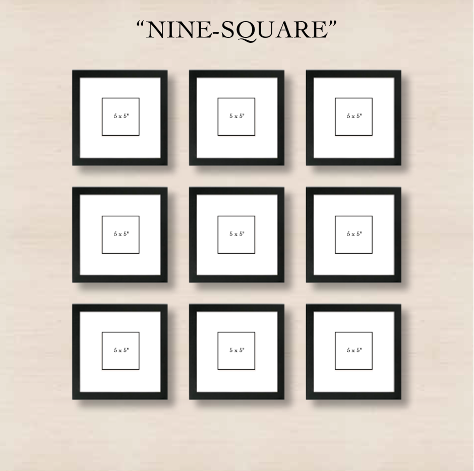 Расположение рамок на стене