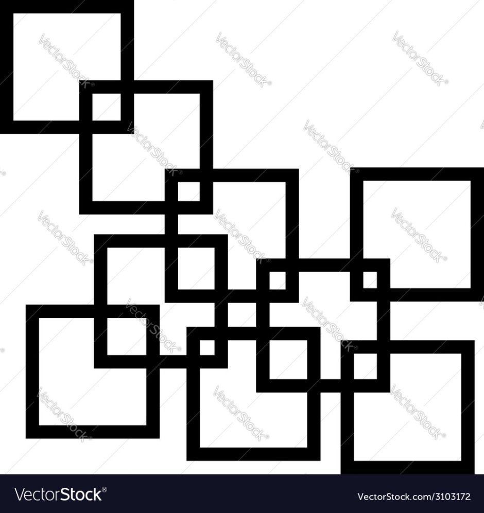 Квадраты на стене краской