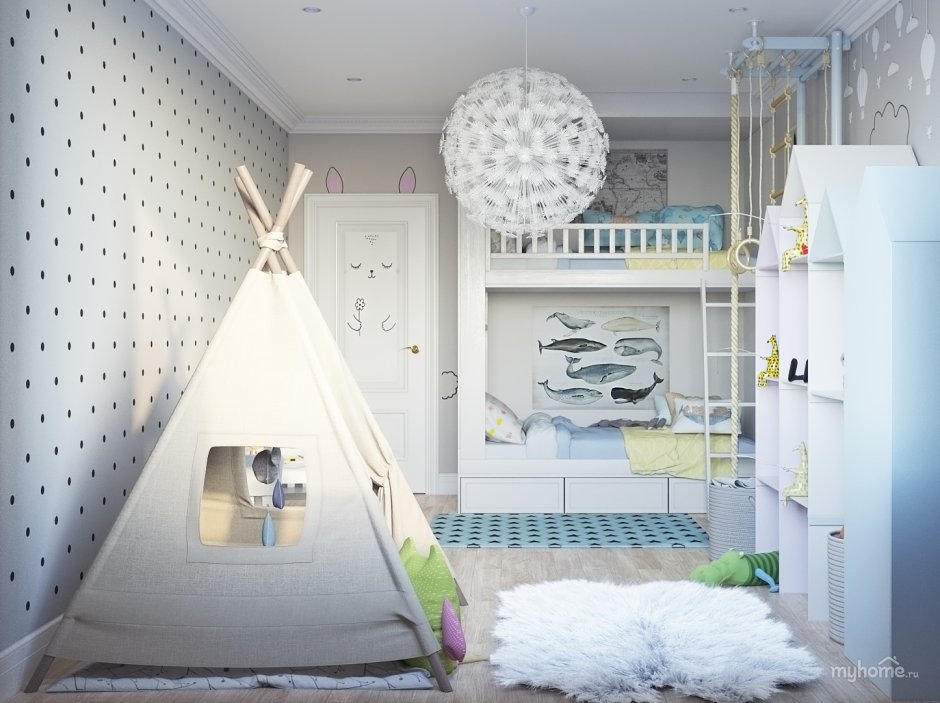 Детские комнаты в скандинавском стиле