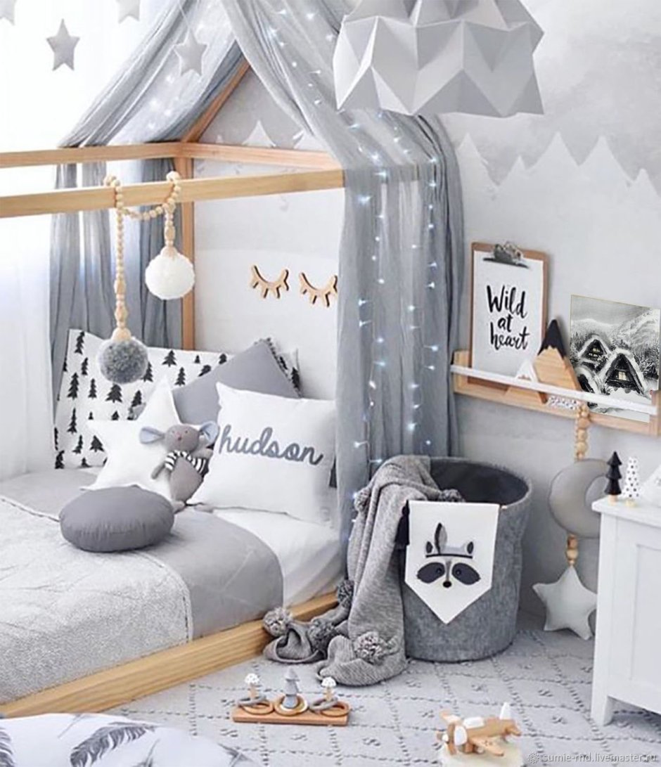 Сканди детская с кроватью домиком