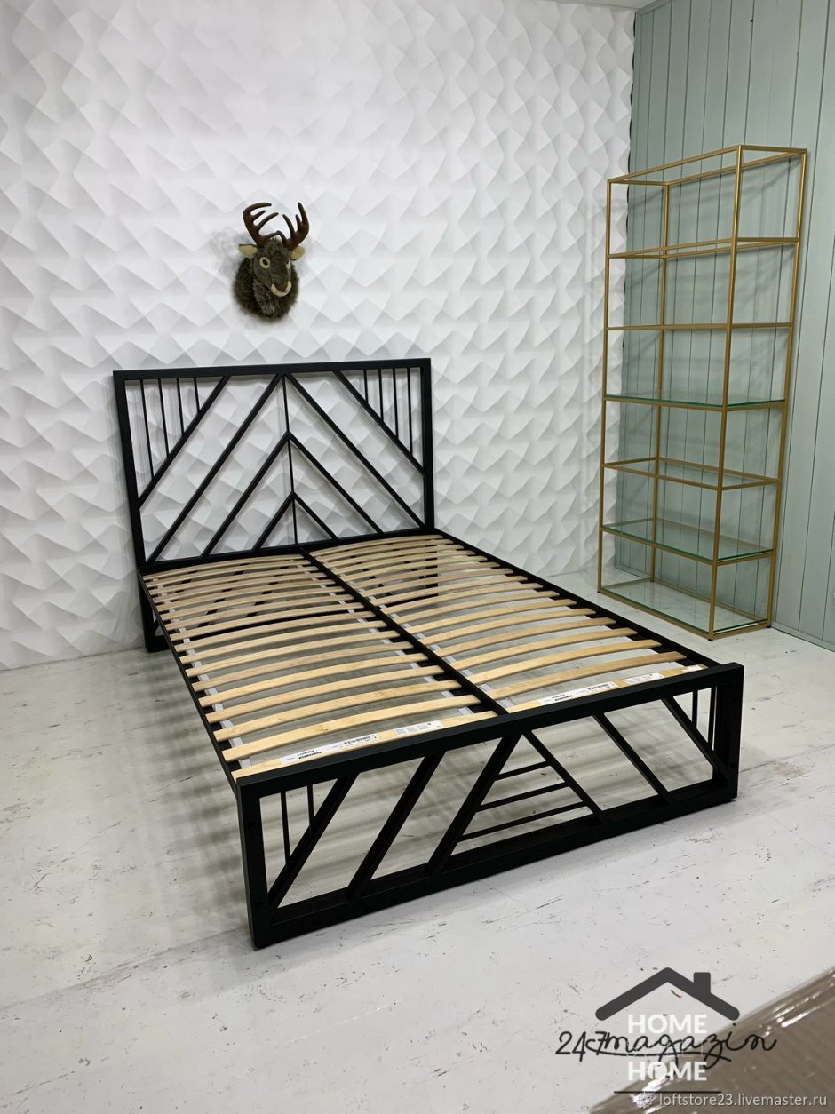 Кровать 1400х2000 в стиле лофт