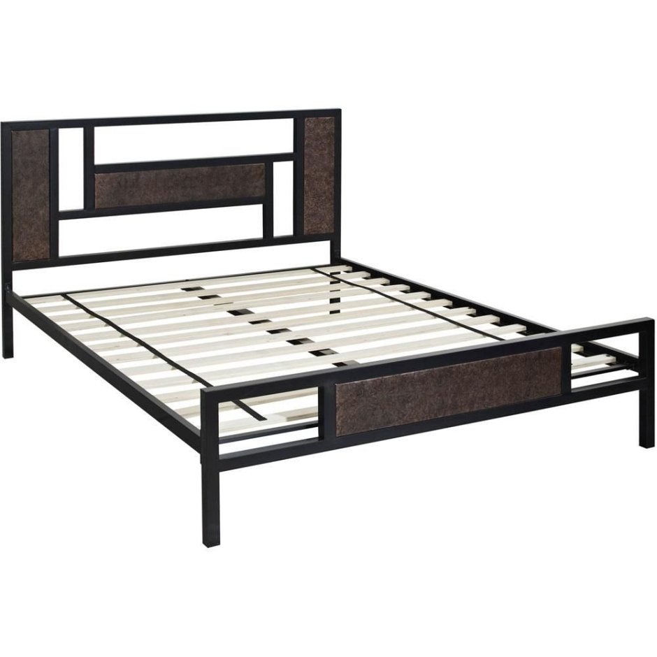 Кровать двуспальная в стиле лофт металл