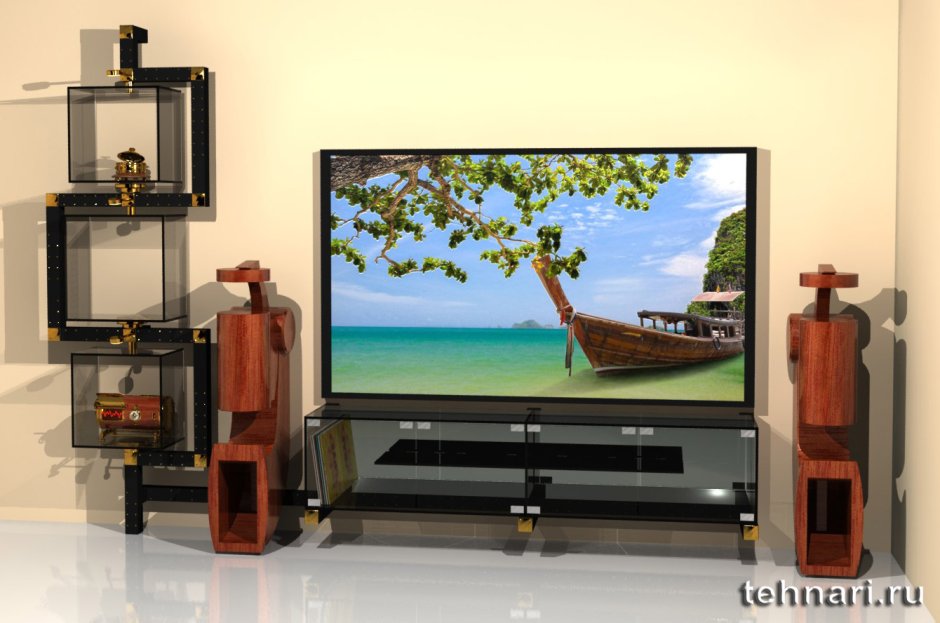 Стойка для аппаратуры Hi-Fi для катушечного магнитофона