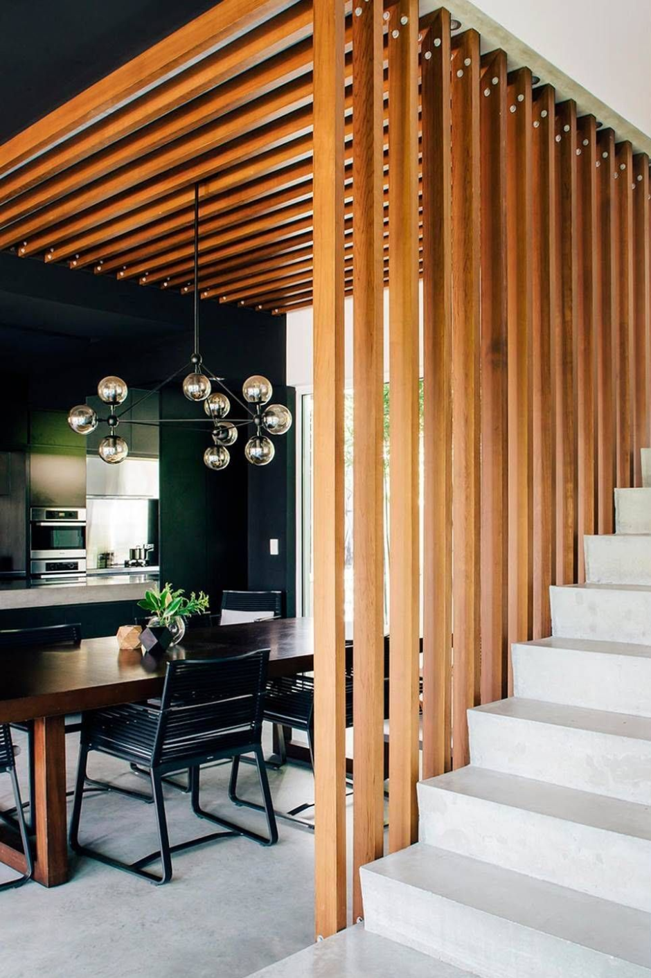 Деревянные перегородки в интерьере