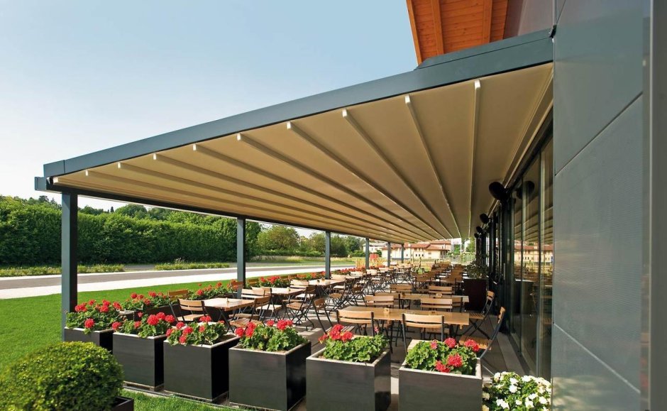 Террасная маркиза пергола