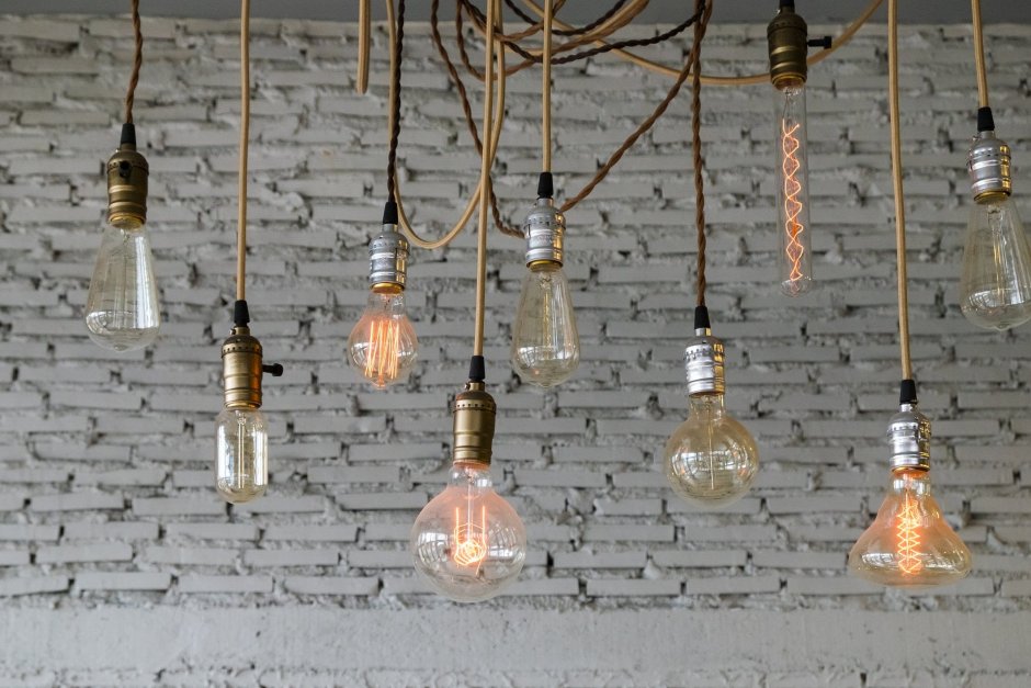 Ретро лампы в доме