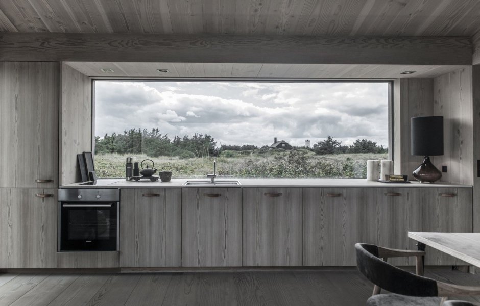 Деревянная кухня Минимализм в деревянном доме