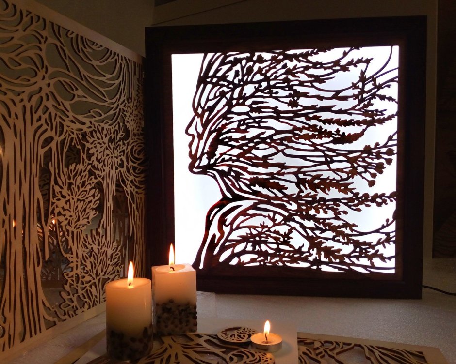 Панно из металла с подсветкой