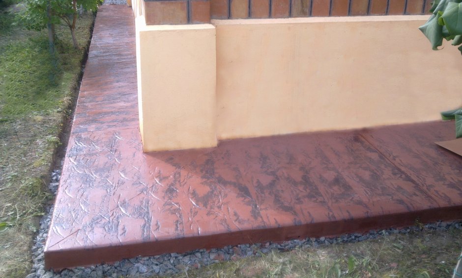 Красивая отмостка из бетона