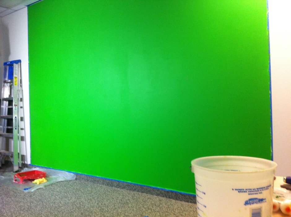 Зеленая краска для стен