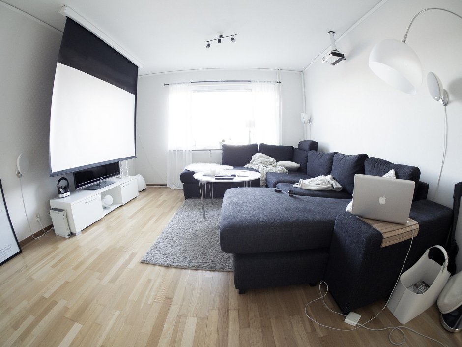 Гостиные с большим телевизором