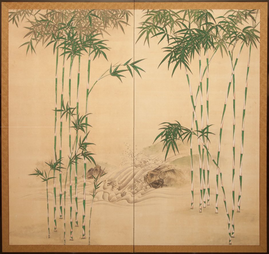 Бамбуковое панно в японском стиле