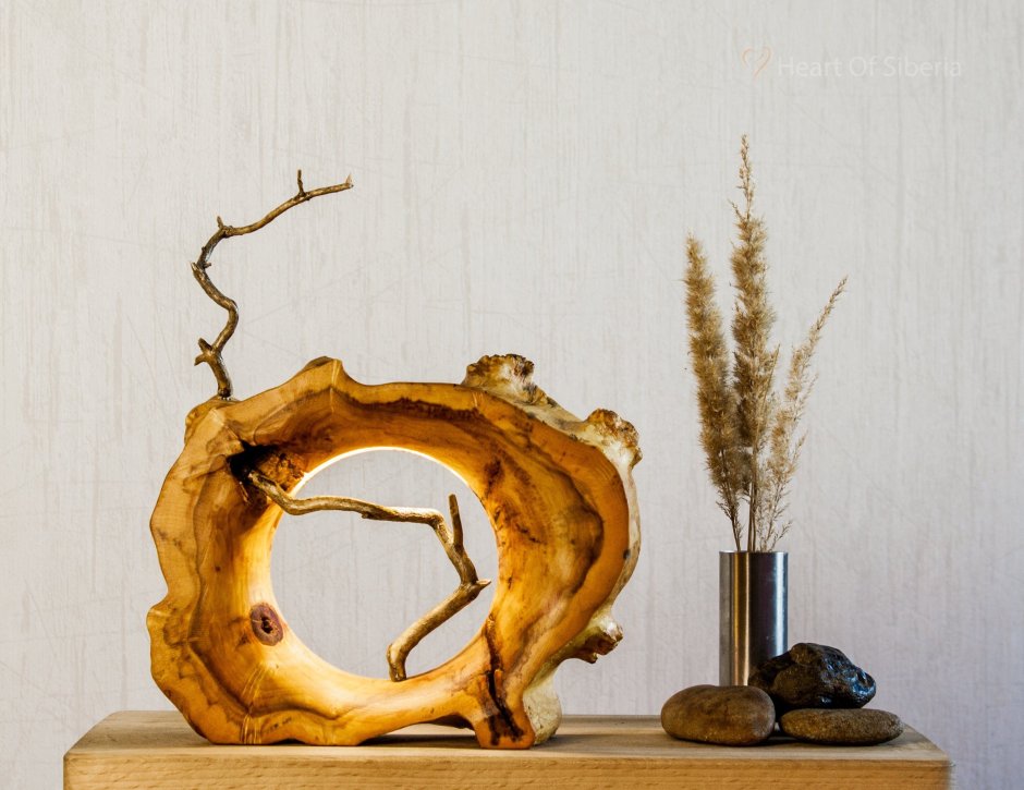 Светильники из коряг дерева