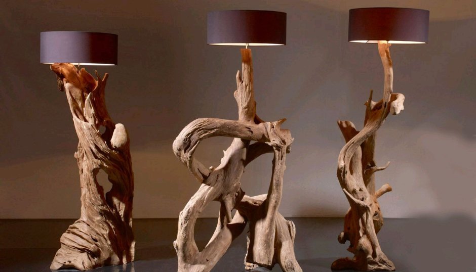 Светильник из корня дерева