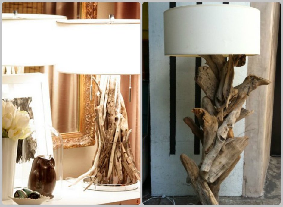 Мебель и светильники из коряг и веток