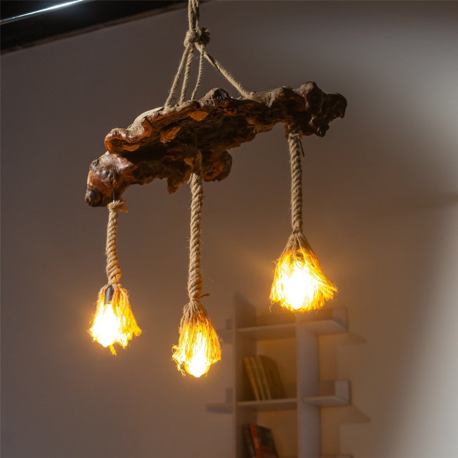 Коряга на веревках подвес