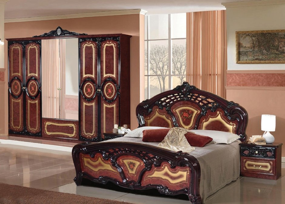 Кровать роза могано диа мебель