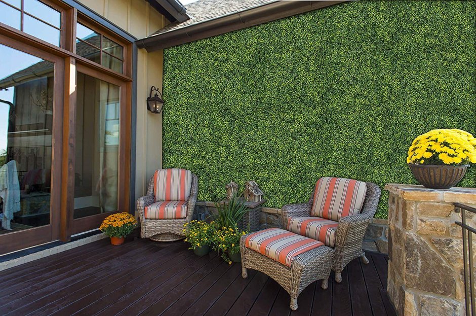 Искусственный газон в интерьере сада