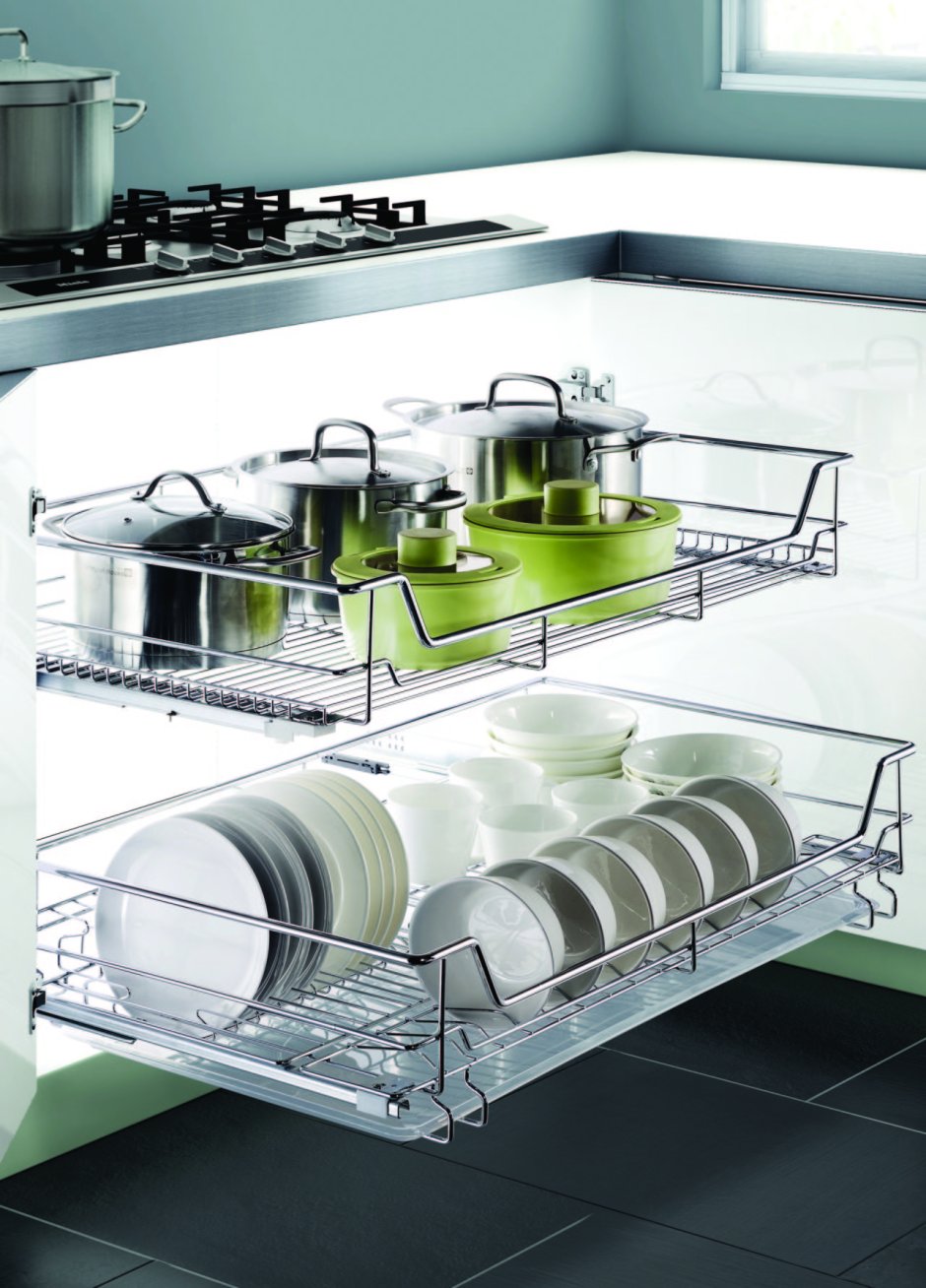 Корзина для сковородок и кастрюль выкатная