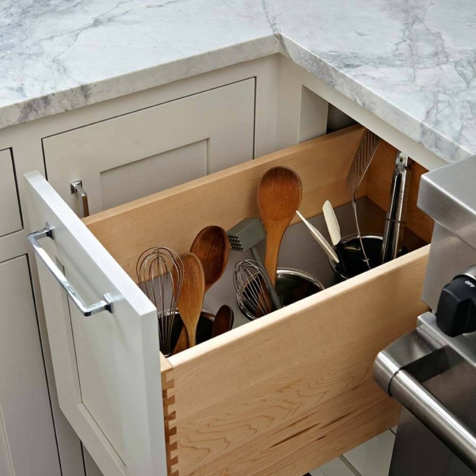 Ящики для столовых приборов под раковиной