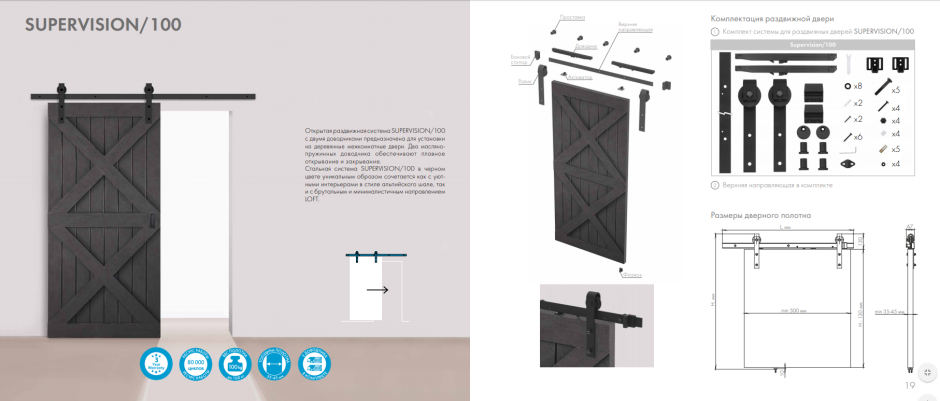 Sisco sistem механизм для двери книжки 0133pb 2g