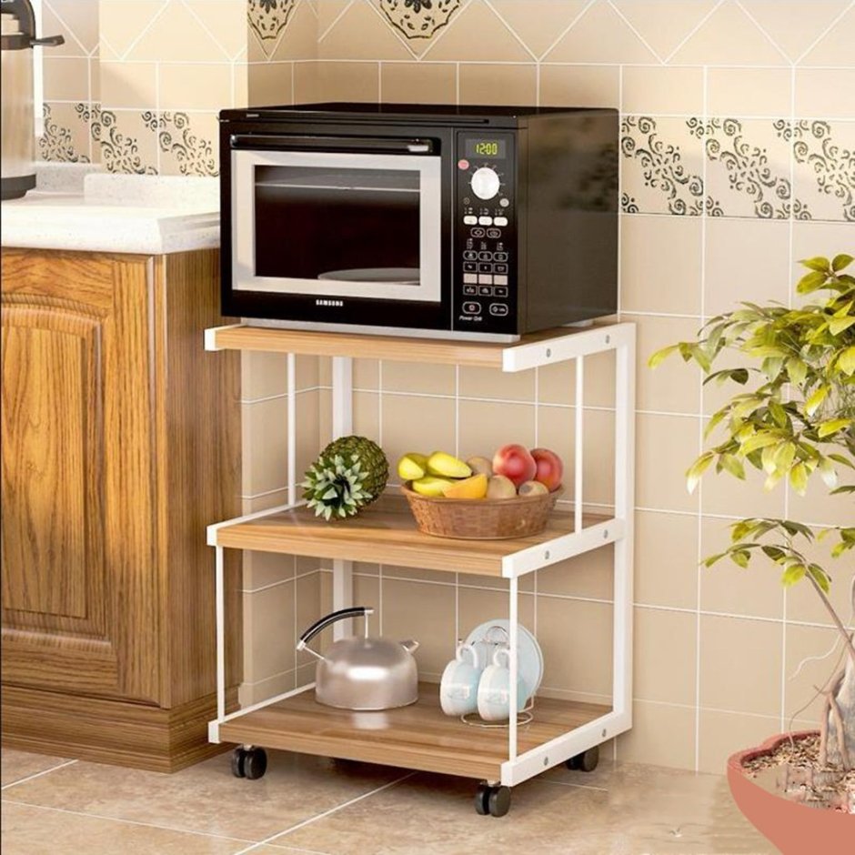 Подставка под микроволновку из дерева