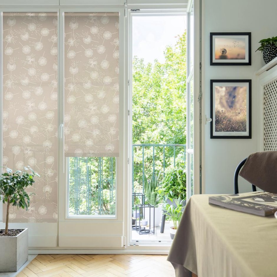 Рулонная штора Эскар Люкс, одуванчик