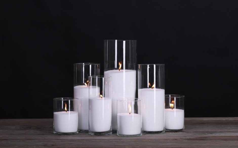 Насыпные свечи в интерьере