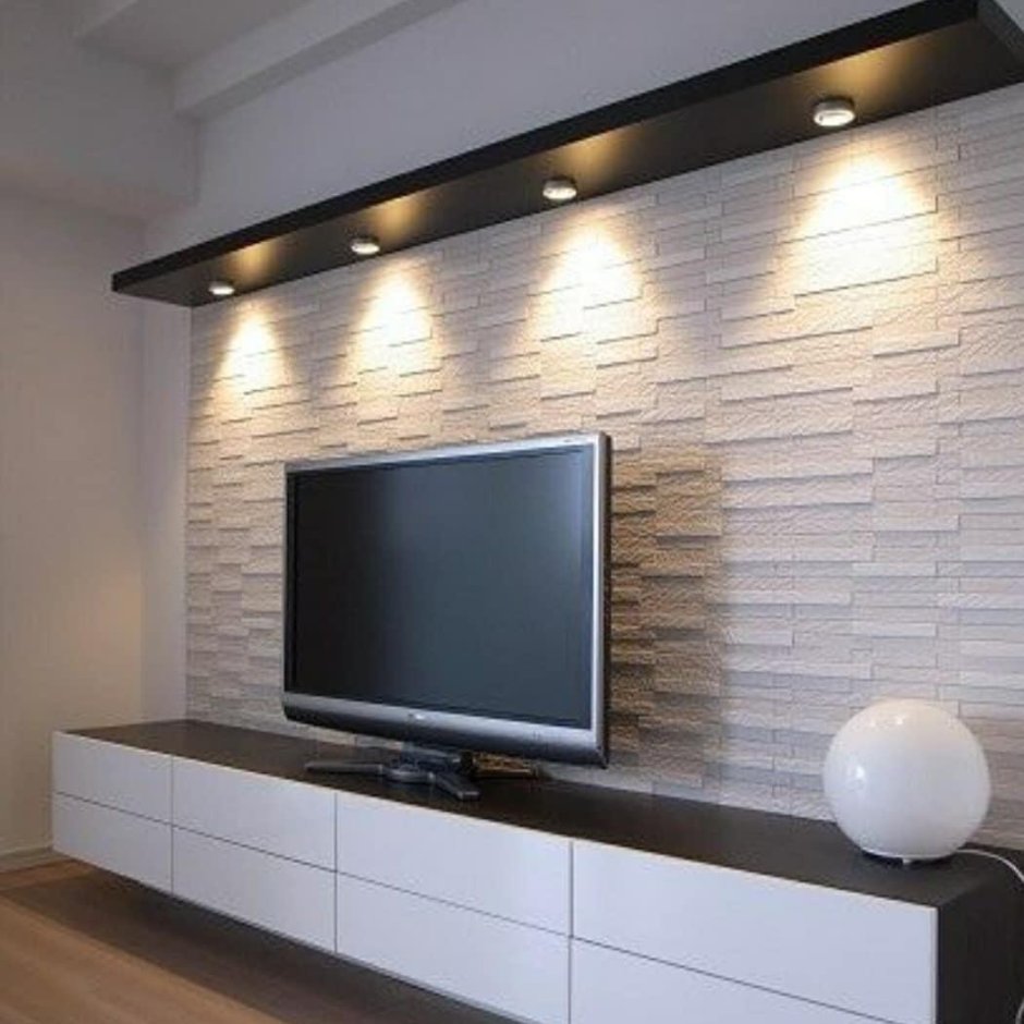Подсветка под телевизор на стене