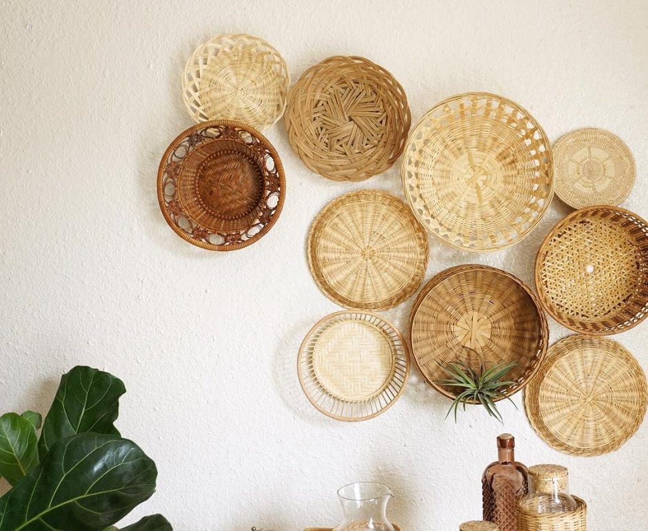 Плетеные украшения на стену