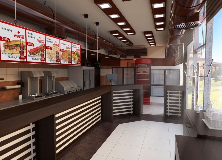 Интерьер кафе шаурма Армения