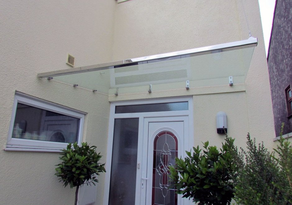 Козырек алюкобонд узел