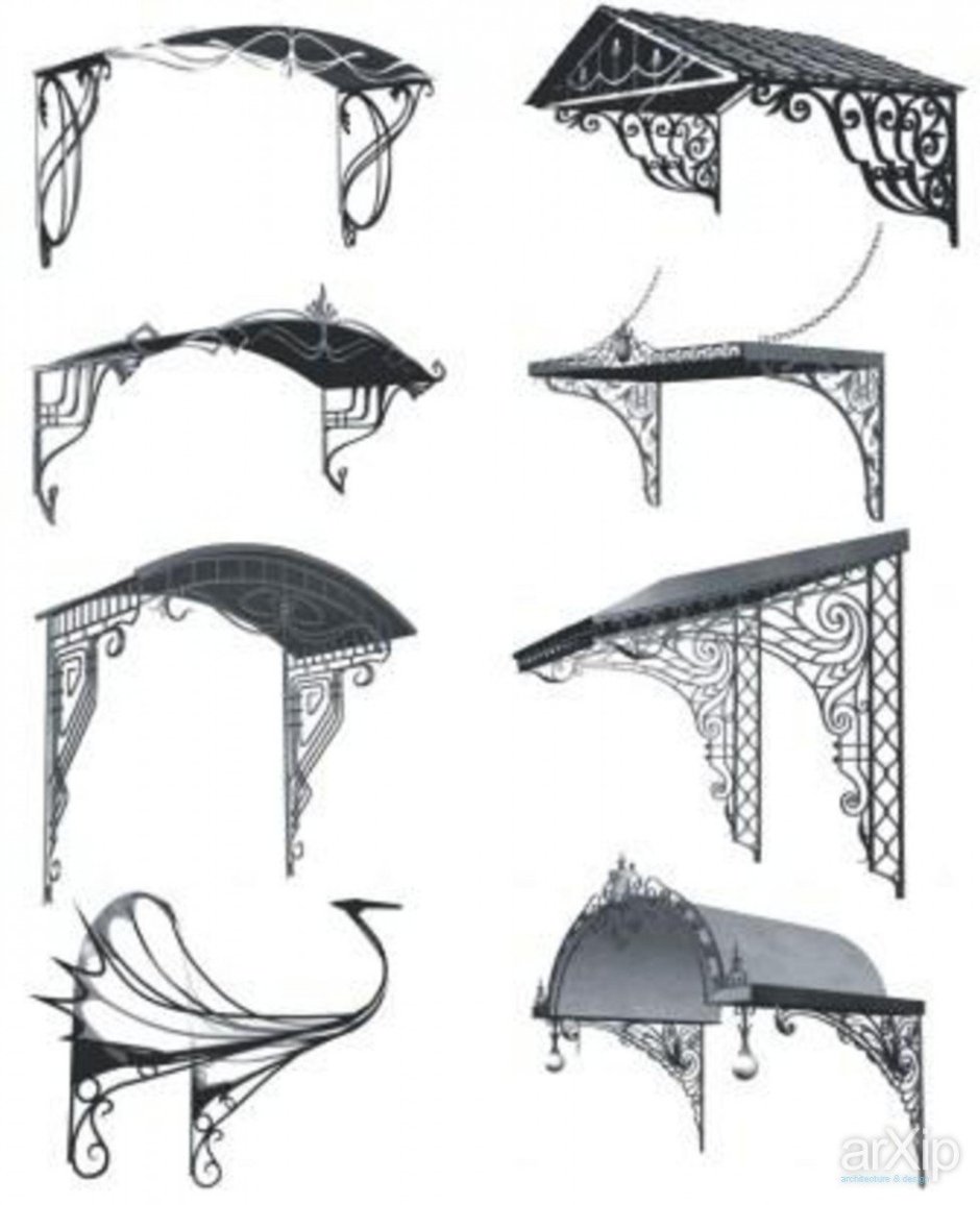 Подъездные козырьки из металла