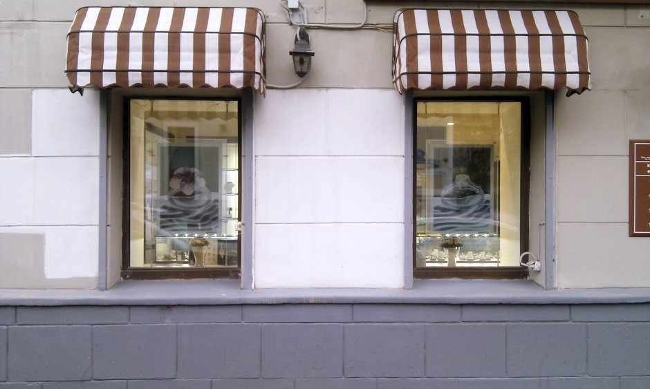 Козырек на вантах стекло