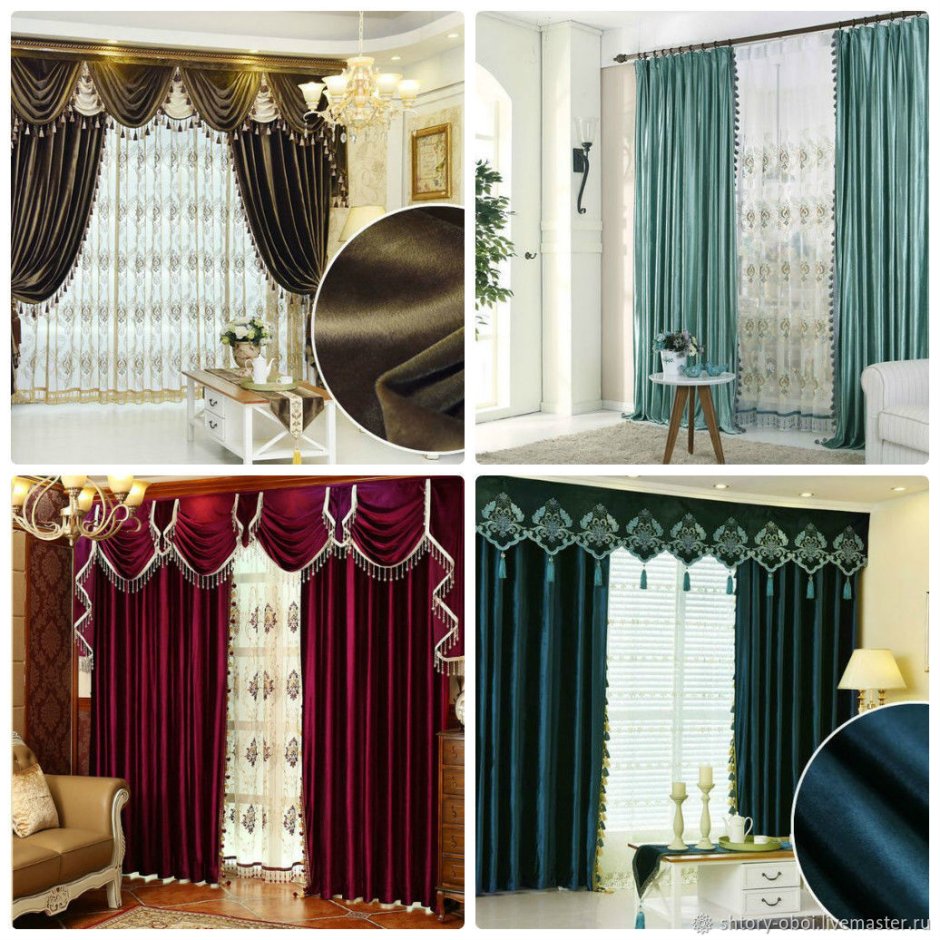 Бархатные шторы в интерьере