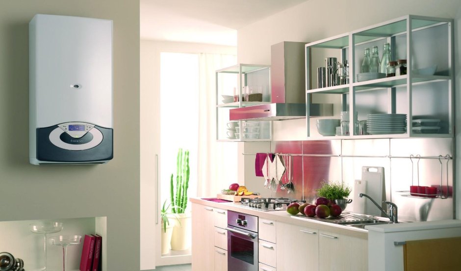 Кухни с котлом индивидуального отопления