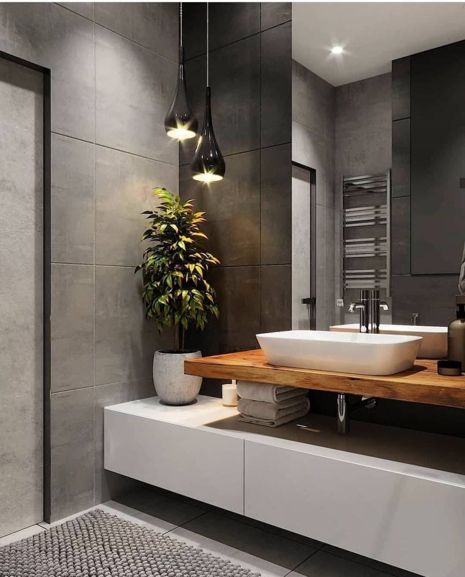 Лофт десижн ванная комната