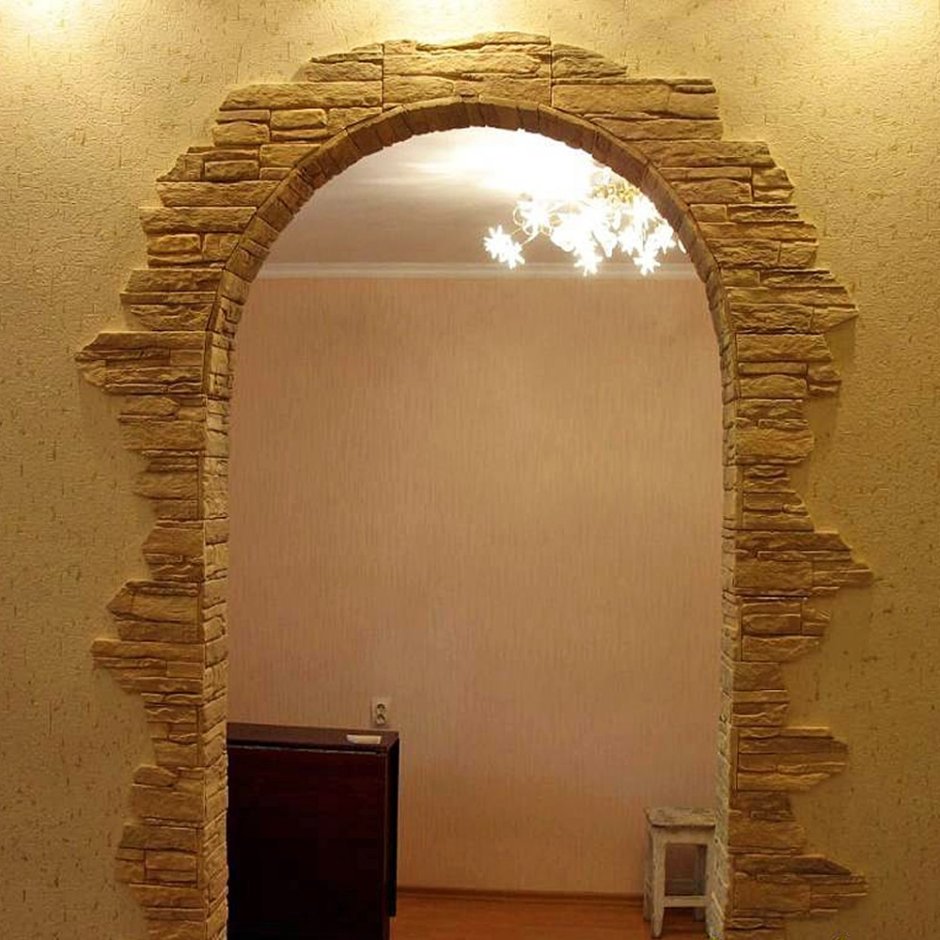 Круглая арка из декоративного камня