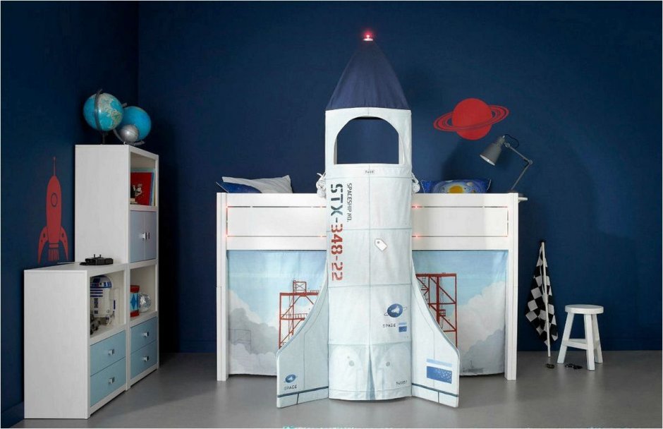 Детская кровать в космическом стиле