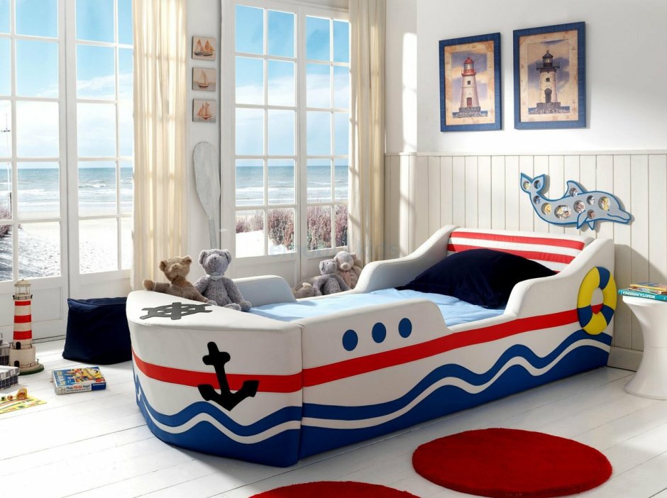 Кровать корабль морская регата