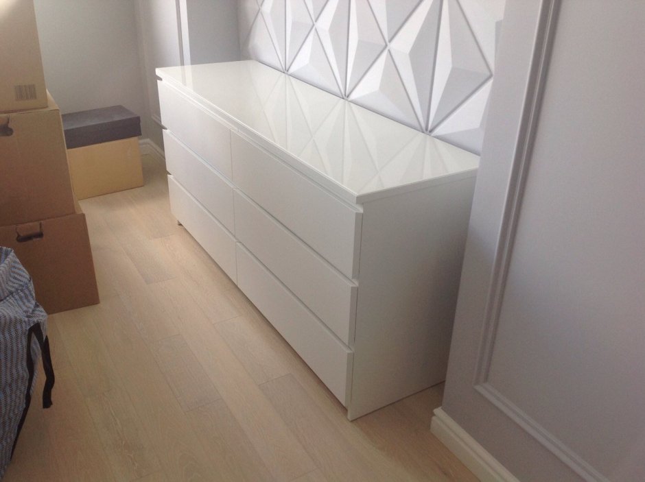 Белый комод Malm ikea