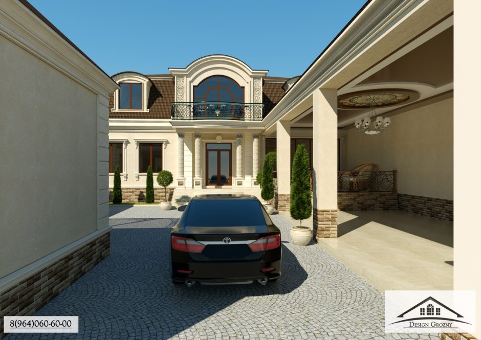 Мансардный дом снаружи