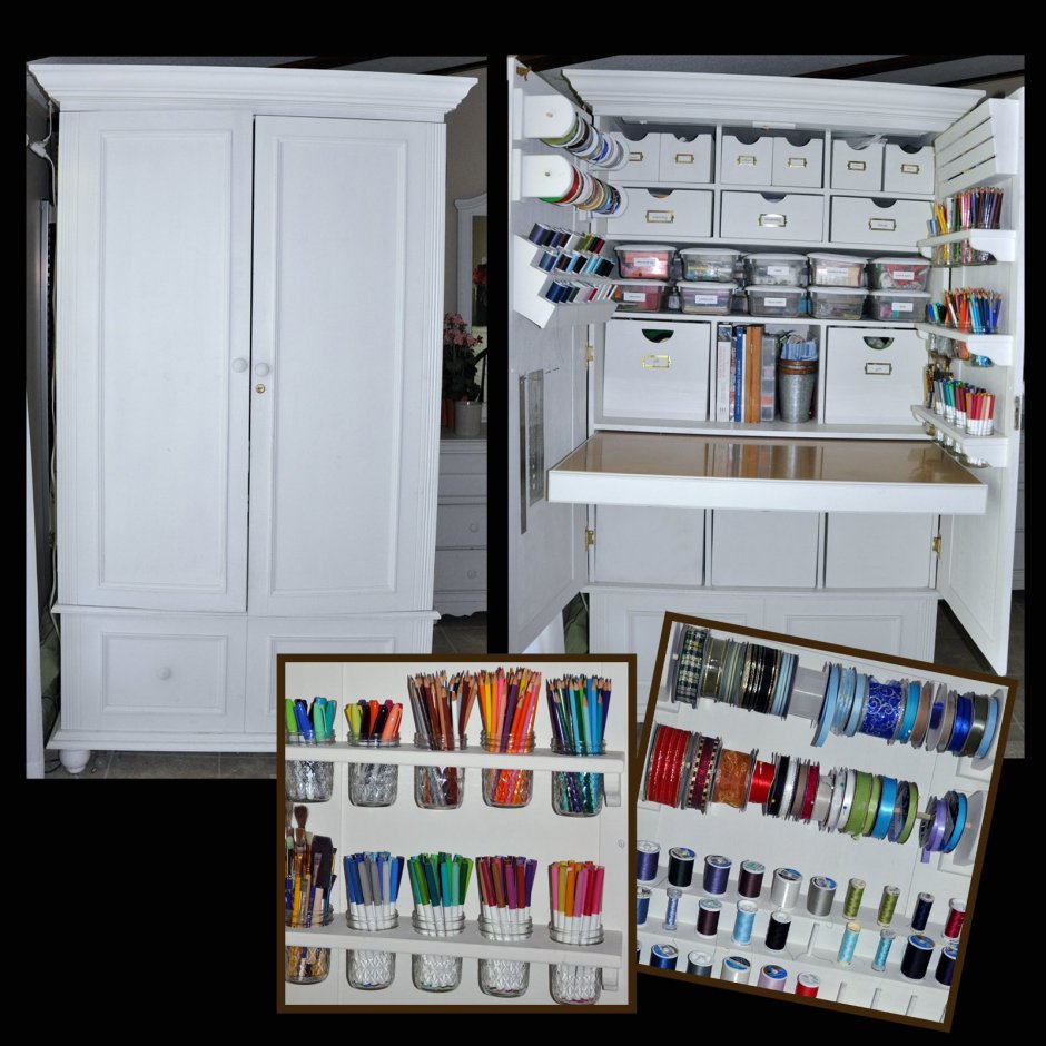 Шкаф для швеи раздвижной