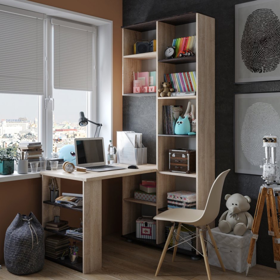 Письменный стол для школьника у окна