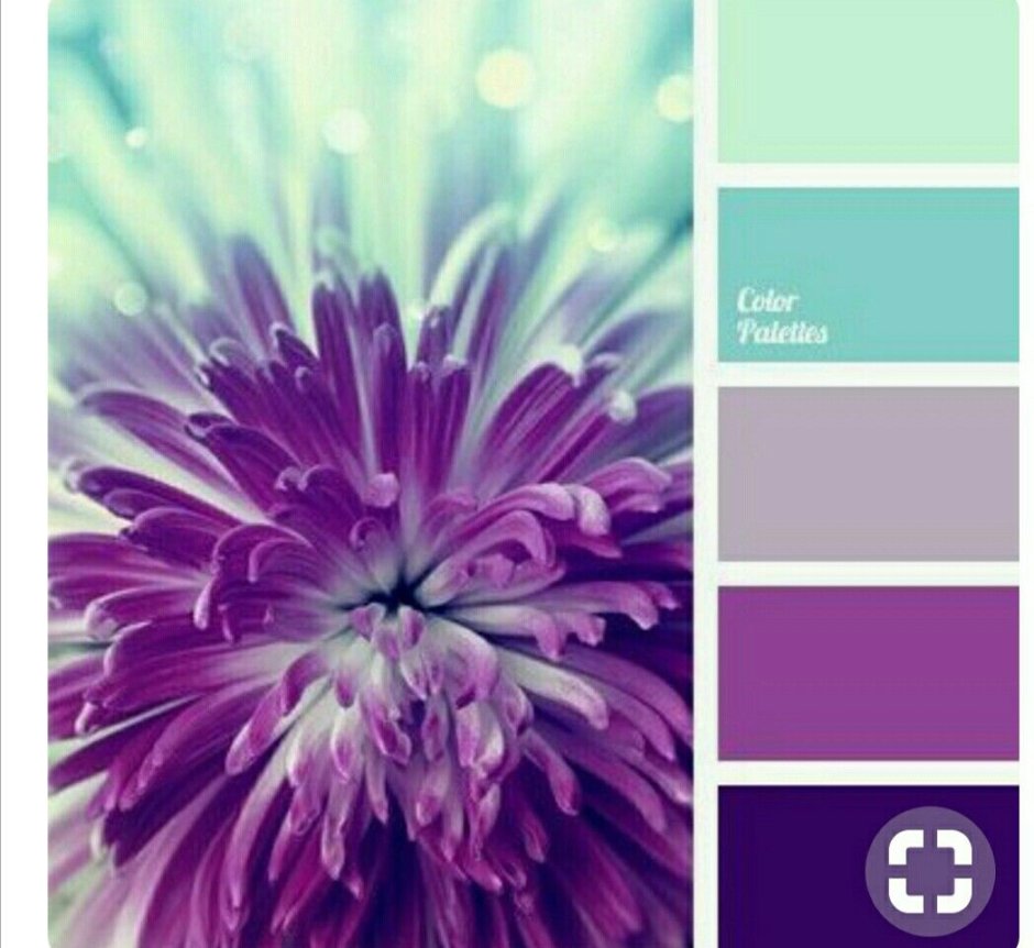 Палитра голубой сиреневый