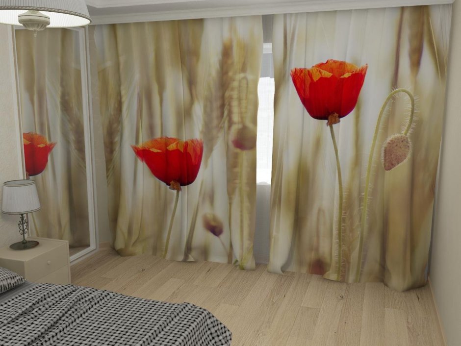 Шторы с маками