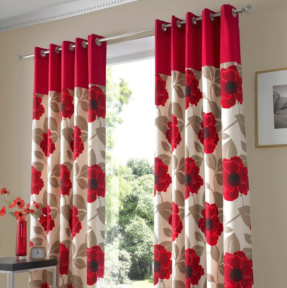 Шторы с розами