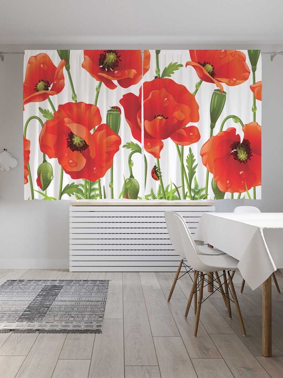 Фотошторы Маковое поле 3