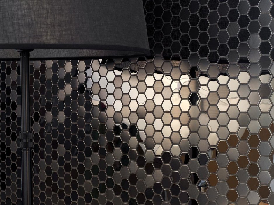 Плитка l´Antic Colonial Mosaics Metal acero Hexagon