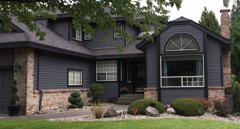 Темные фасады домов